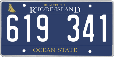 RI license plate 619341