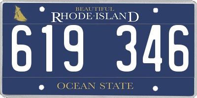 RI license plate 619346