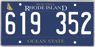 RI license plate 619352