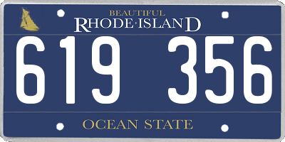 RI license plate 619356
