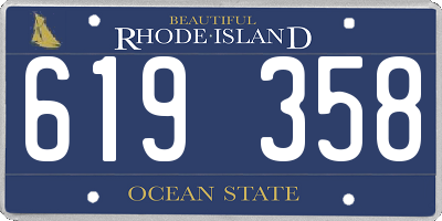 RI license plate 619358