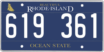 RI license plate 619361