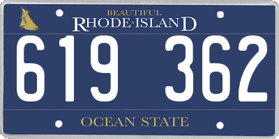 RI license plate 619362