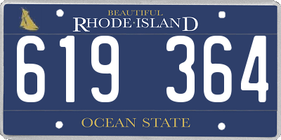 RI license plate 619364