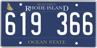 RI license plate 619366