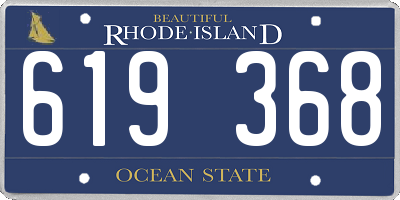 RI license plate 619368