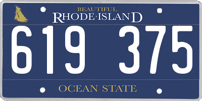RI license plate 619375