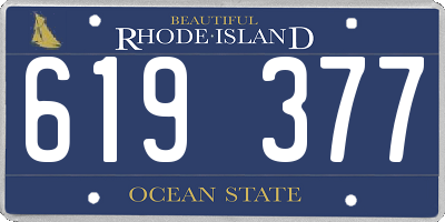 RI license plate 619377