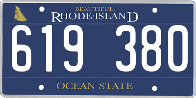 RI license plate 619380