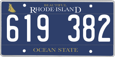 RI license plate 619382