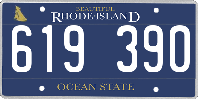 RI license plate 619390