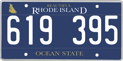 RI license plate 619395