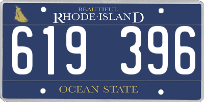 RI license plate 619396