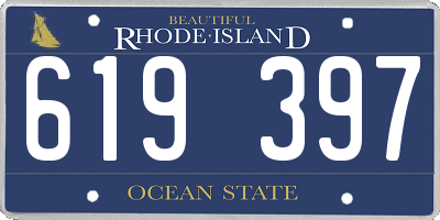 RI license plate 619397