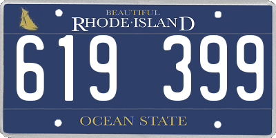 RI license plate 619399