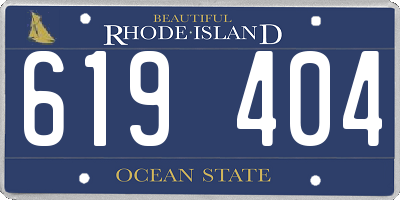 RI license plate 619404