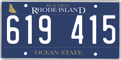 RI license plate 619415