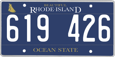 RI license plate 619426