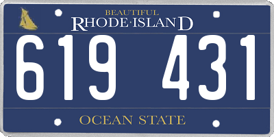 RI license plate 619431