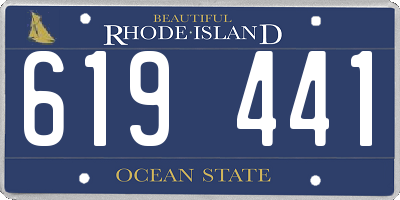 RI license plate 619441