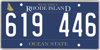 RI license plate 619446