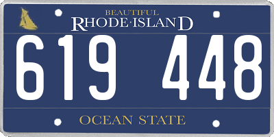 RI license plate 619448