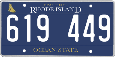 RI license plate 619449