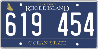RI license plate 619454