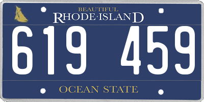 RI license plate 619459