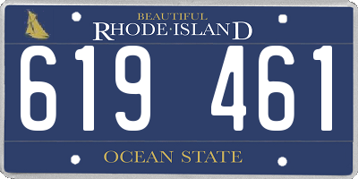RI license plate 619461