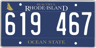 RI license plate 619467