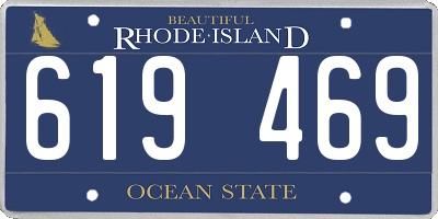 RI license plate 619469