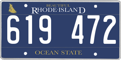 RI license plate 619472