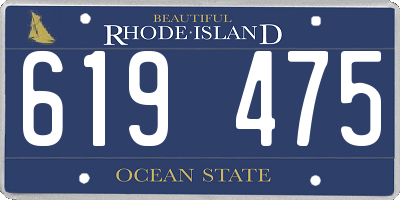 RI license plate 619475
