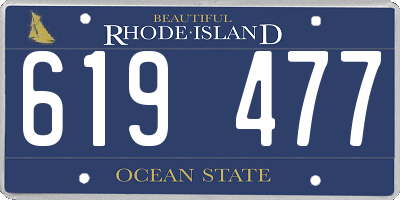 RI license plate 619477