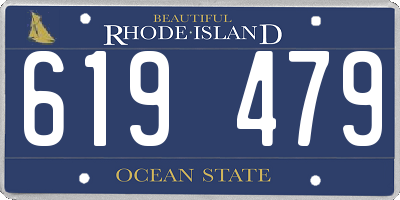 RI license plate 619479