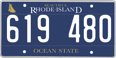 RI license plate 619480