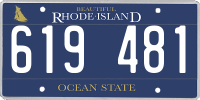 RI license plate 619481