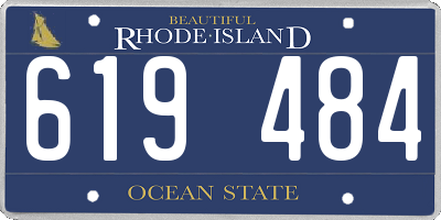 RI license plate 619484
