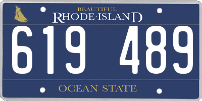 RI license plate 619489