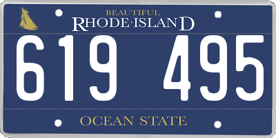 RI license plate 619495