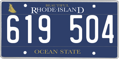 RI license plate 619504