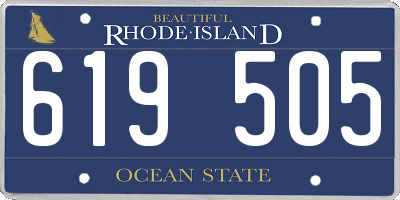 RI license plate 619505