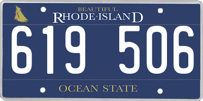 RI license plate 619506