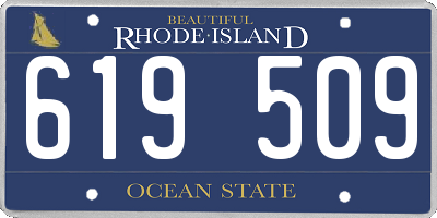 RI license plate 619509