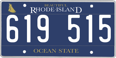 RI license plate 619515
