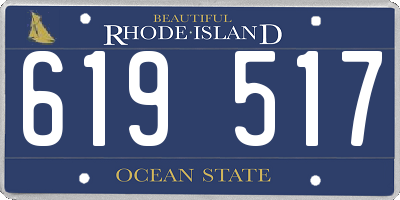 RI license plate 619517