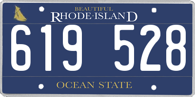 RI license plate 619528