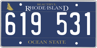 RI license plate 619531