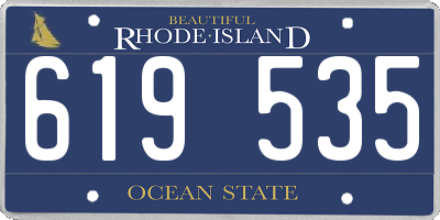 RI license plate 619535